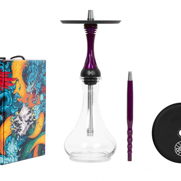 Alpha Hookah Model X Purple Наргиле с вкл. Ваза, 740, Alpha Hookah