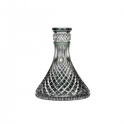 Caesar Crystal Bohemiae Cone Million Cut Grey Кристална Ваза за Наргиле
