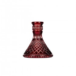 Caesar Crystal Bohemiae Cone Million Cut Red Mini Кристална Ваза за Наргиле Caesar Crystal Bohemiae Cone Million Cut Red Mini Кристална Ваза за Наргиле
