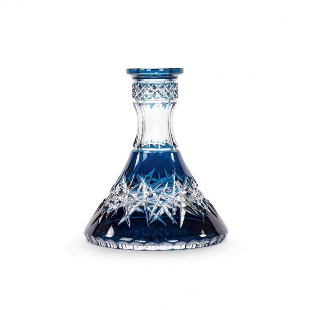 Caesar Crystal Bohemiae Cone Wild Cut Azure Кристална Ваза за Наргиле, 1506, Кристални Вази