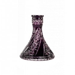 Caesar Crystal Bohemiae Cone Wild Cut Turned Purple Кристална Ваза за Наргиле