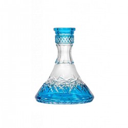 Caesar Crystal Bohemiae Cone Wild Cut Iced Turquoise Кристална Ваза за Наргиле
