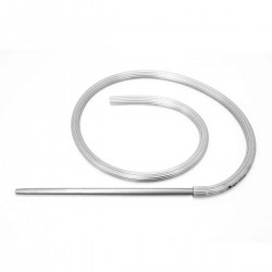 Dschinni Aluminium Silver Накрайник с Candyhose Silver Силиконов Маркуч за Наргиле