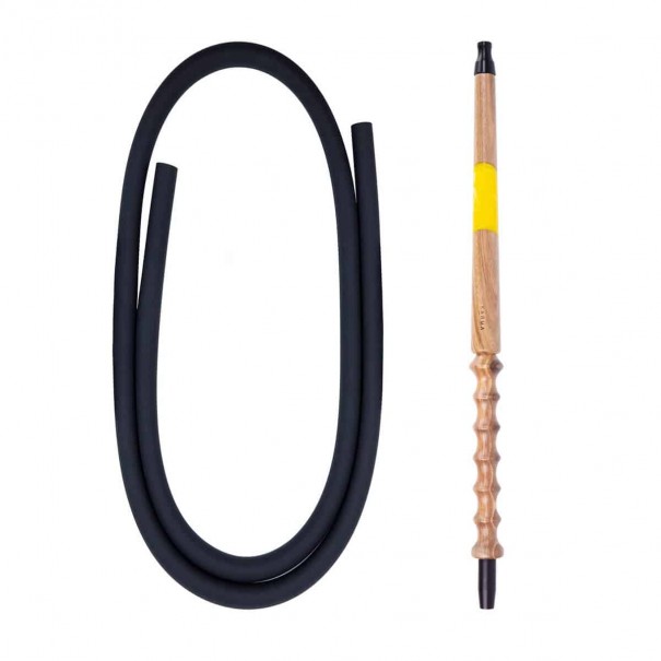 Karma Hookah Yellow Накрайник с вкл. Маркуч за Наргиле, 1601, Силиконови Маркучи