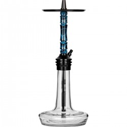 MOZE VARITY Lounge Black Steel Clear Wavy Blue Наргиле