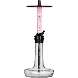 MOZE VARITY Lounge Black Steel Clear Wavy Pink Наргиле