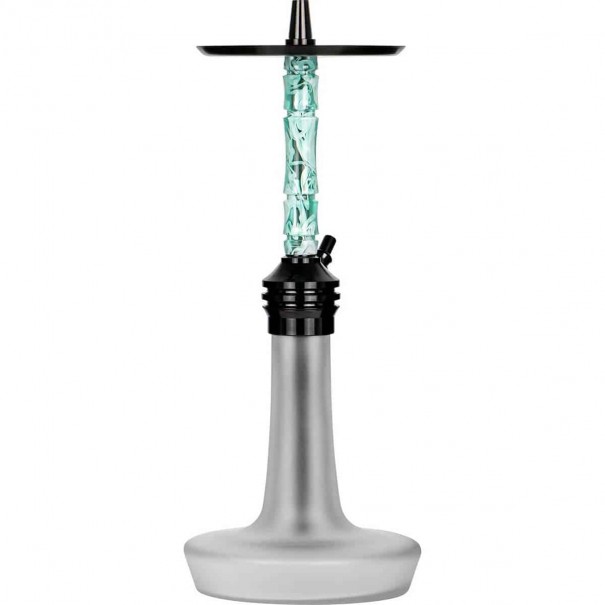 MOZE VARITY Lounge Black Steel Frosted Wavy Mint Наргиле, 735, MOZE Shisha