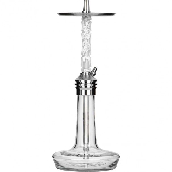 MOZE VARITY Lounge Silver Steel Clear Wavy Frosted Наргиле, 756, MOZE Shisha MOZE VARITY Lounge Silver Steel Clear Wavy Frosted Наргиле, 756, MOZE Shisha