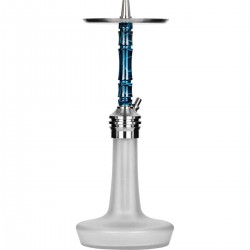 MOZE VARITY Lounge Silver Steel Frosted Wavy Blue Наргиле