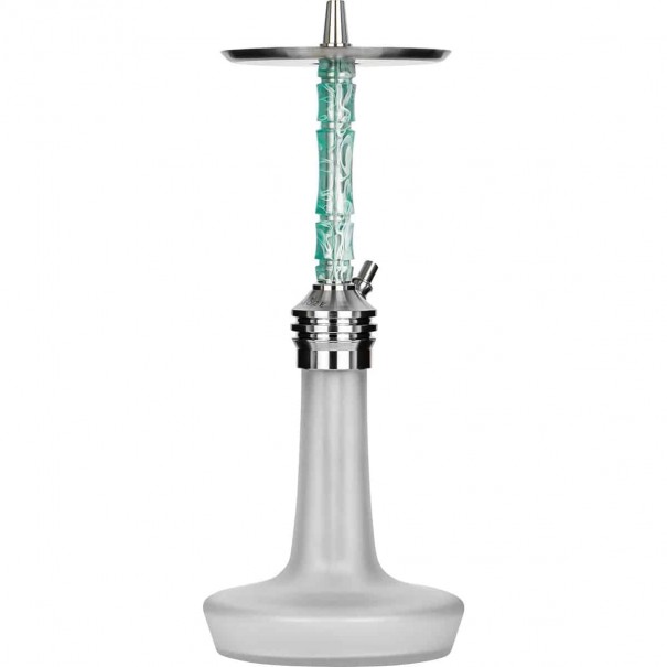 MOZE VARITY Lounge Silver Steel Frosted Wavy Mint Наргиле, 898, MOZE Shisha