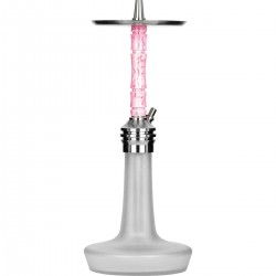 MOZE VARITY Lounge Silver Steel Frosted Wavy Pink Наргиле