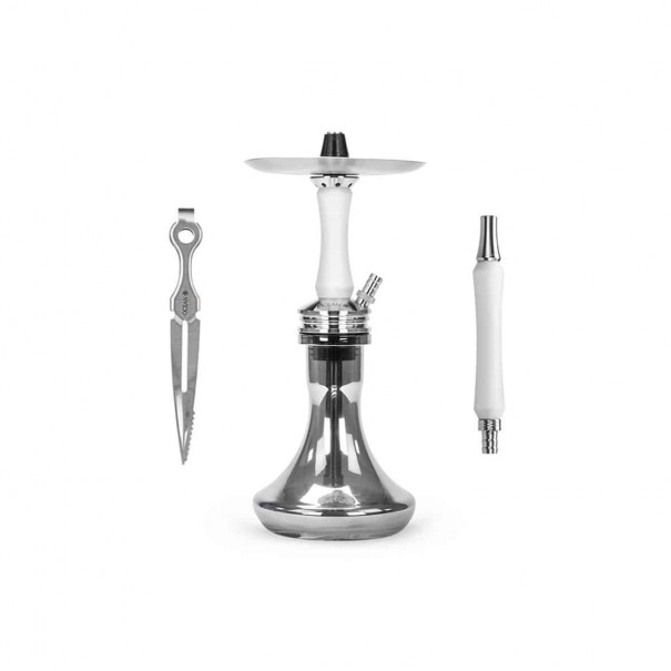 Ocean Kaif S Steel White Chrome Наргиле с вкл. Ваза, 861, Ocean Hookah Ocean Kaif S Steel White Chrome Наргиле с вкл. Ваза, 861, Ocean Hookah