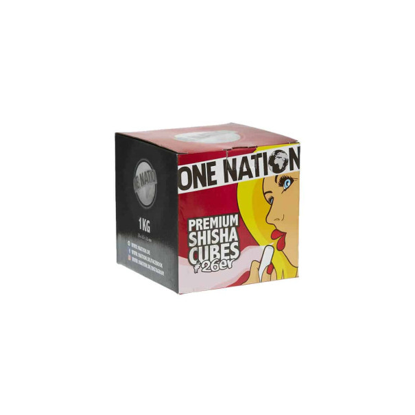 One Nation 26 mm 1 Kg Кутия Въглени за Наргиле, 1639, One Nation