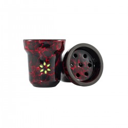 Solaris Adam Glow Red Glazed Килър Чашка за Наргиле