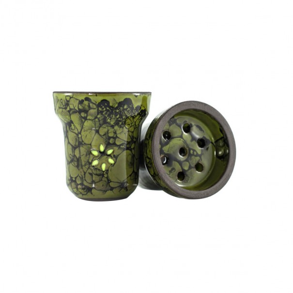 Solaris Eva Glow Green and Black Glazed Килър Чашка за Наргиле, 461, Чашки