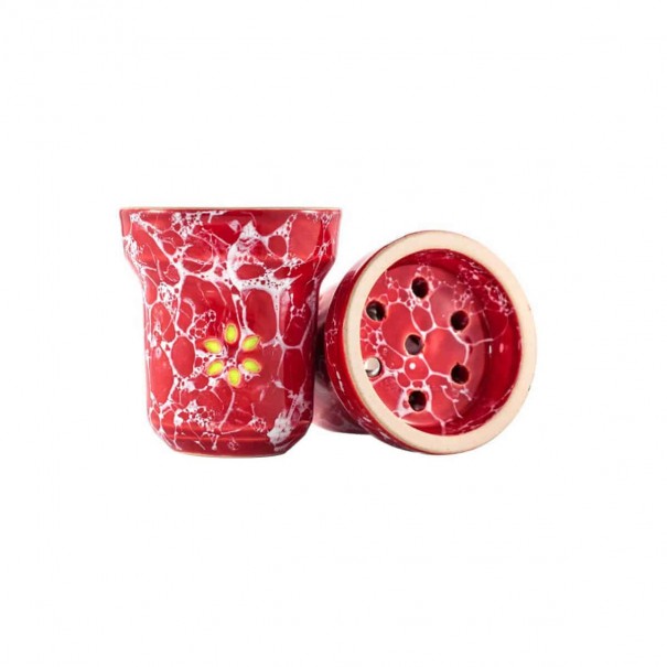 Solaris Eva Glow Red and White Glazed Килър Чашка за Наргиле, 459, Чашки