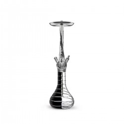 WOOKAH Mastercut Striped Black/Clear White/Black Луксозно Наргиле WOOKAH Mastercut Striped Black/Clear White/Black Луксозно Наргиле