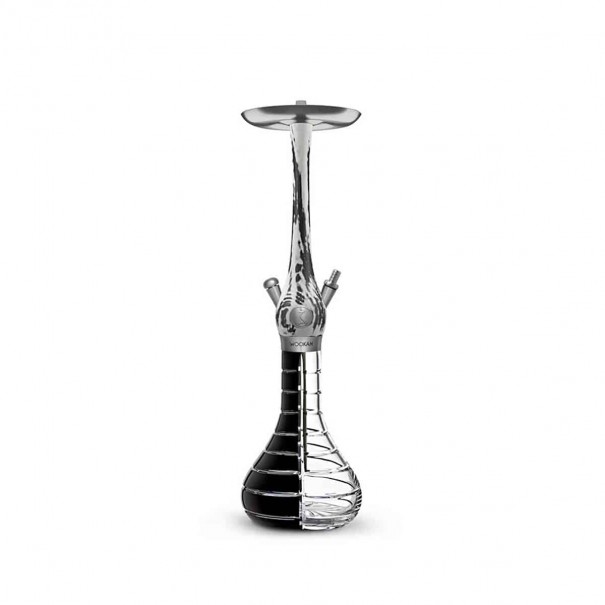 WOOKAH Mastercut Striped Black/Clear White/Black Луксозно Наргиле, 1193, WOOKAH WOOKAH Mastercut Striped Black/Clear White/Black Луксозно Наргиле, 1193, WOOKAH