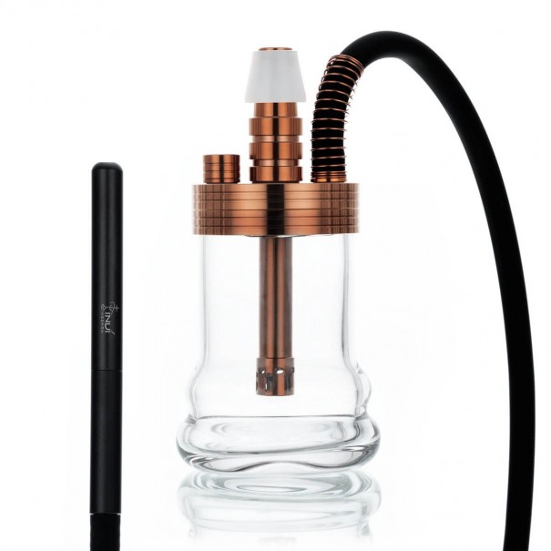 INVI Nano Stainless Steel Rose Gold Black Edition Наргиле, 998, Travel Наргилета